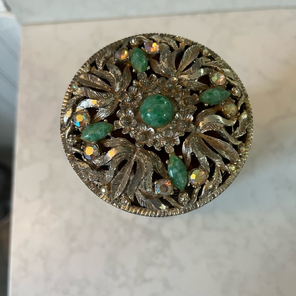 Vintage Vanity Filigree Canister